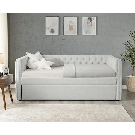 Transitional Tufted Upholstered Daybed
