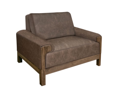Contemporary Armchair with Throw Pillow