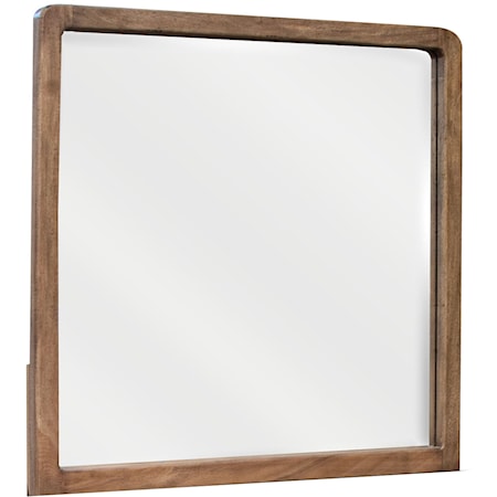 Modern Rustic Mirror with Rounded Corners