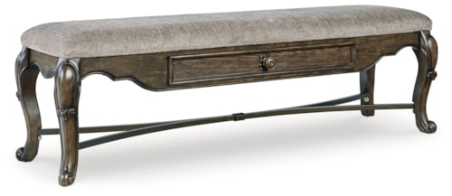 Traditional 63" Upholstered Dining Storage Bench