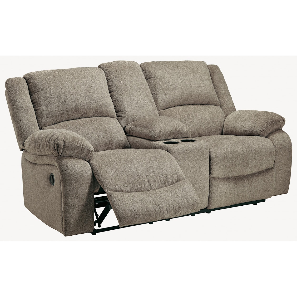Signature Design by Ashley Draycoll Double Reclining Loveseat w/ Console
