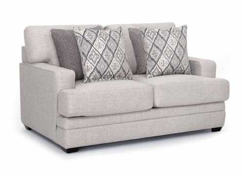 Casual Loveseat with Throw Pillows