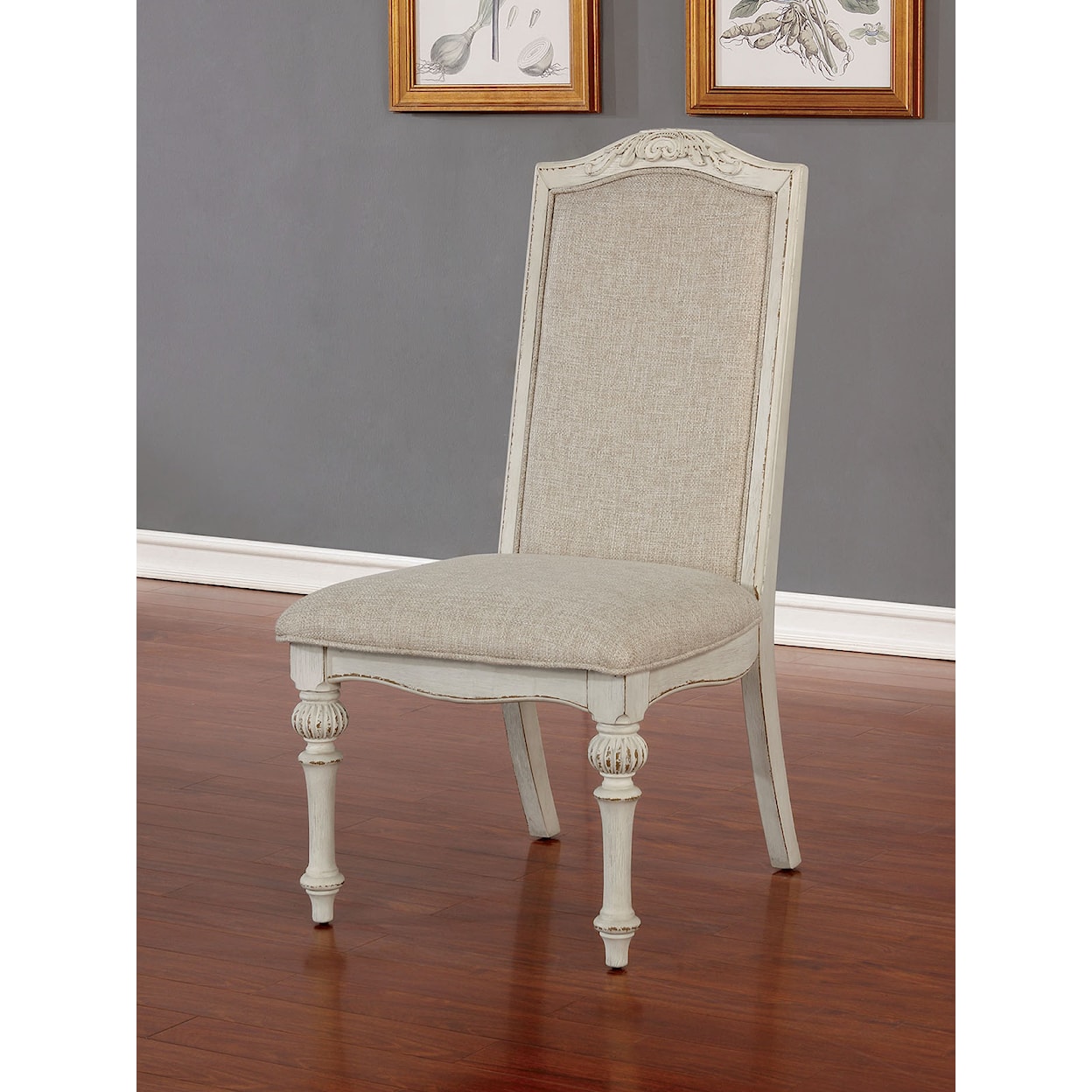 Furniture of America Arcadia Two-Piece Side Chair Set