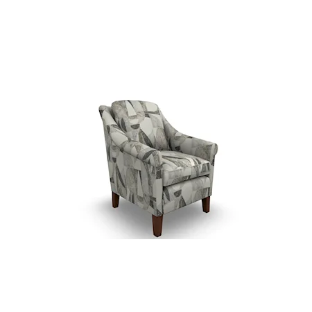 Transitional Club Chair with Reversible Seat Cushion