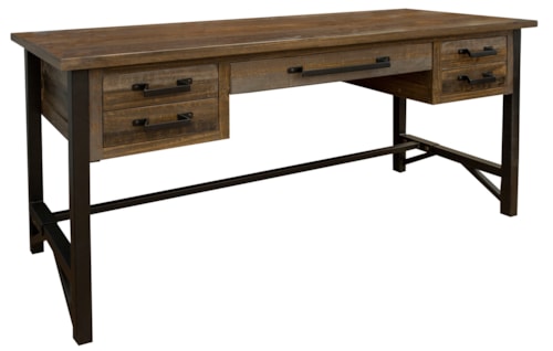 Rustic 5-Drawer Desk