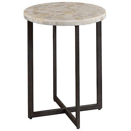 Contemporary Onyx Accent Table