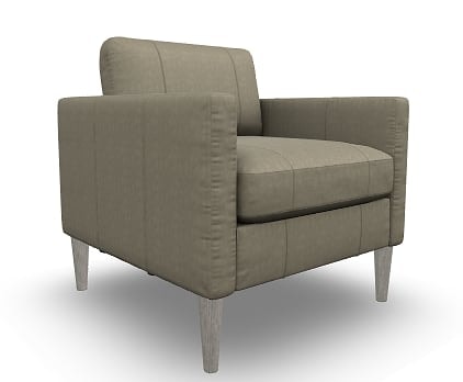 Mid-Century Modern Club Chair with Tapered Legs