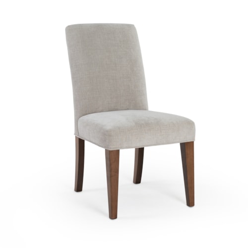 Contemporary Upholstered Dining Side Chair with Full Back
