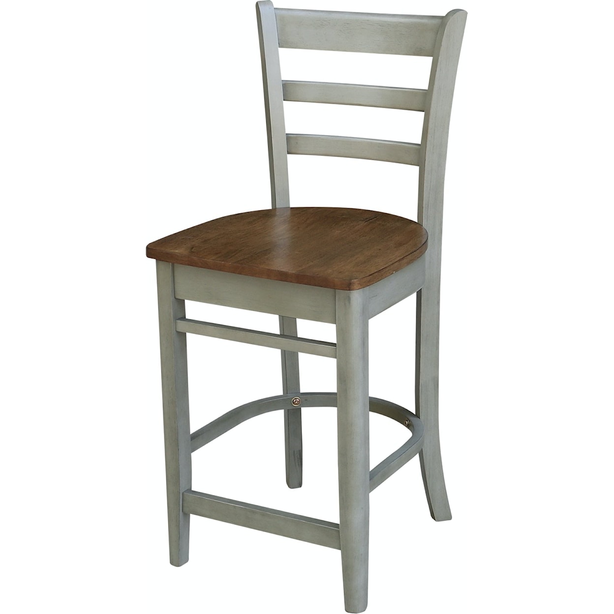 John Thomas Dining Essentials Emily Counter Chair in Hickory / Stone