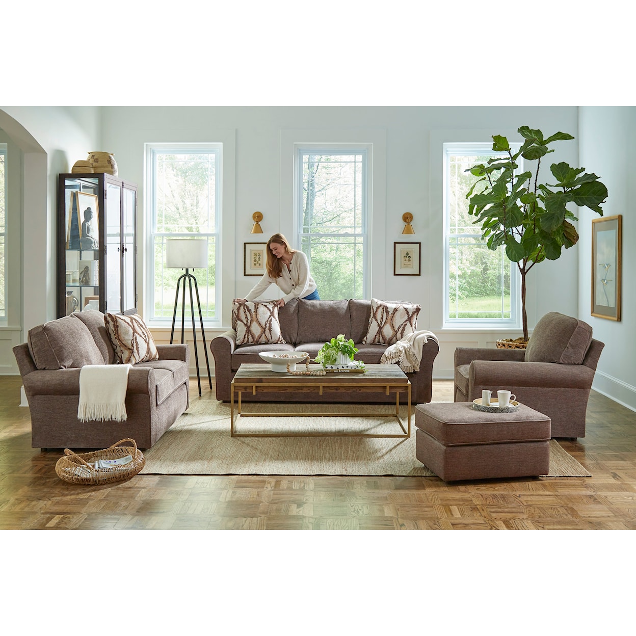 Best Home Furnishings Hanway Queen Sleeper Sofa w/ Memory Foam Mattress