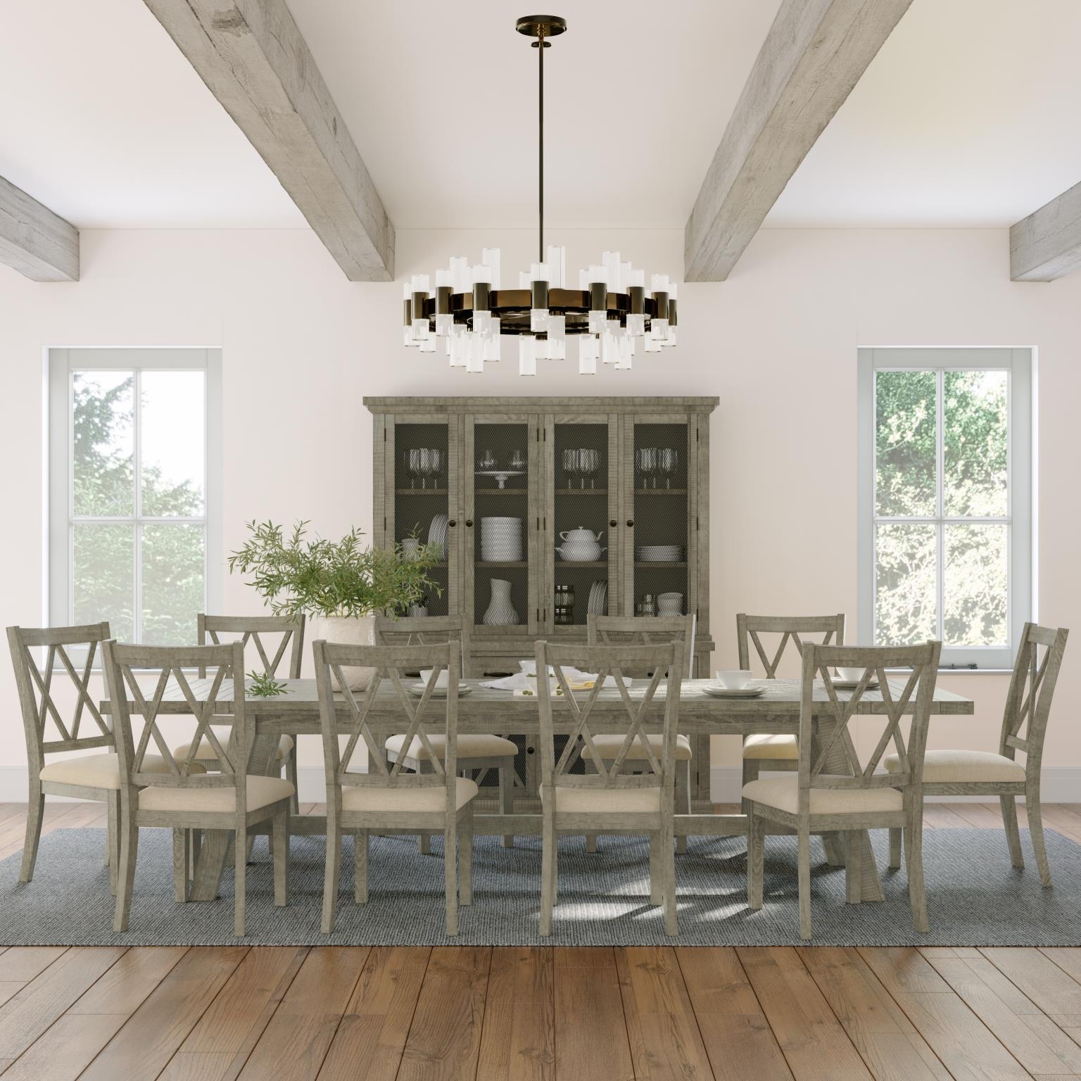 11-Piece Rustic Telluride Dining Set
