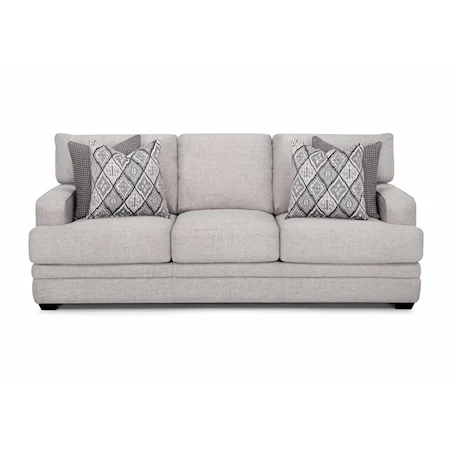 Casual Sofa with Throw Pillows