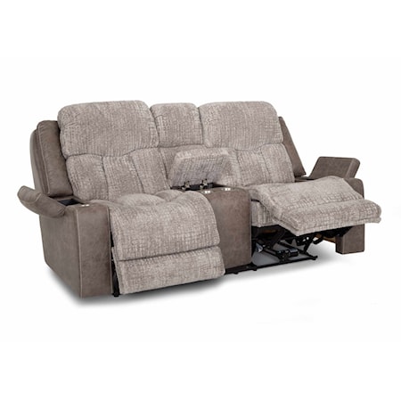 Power Reclining Console Loveseat