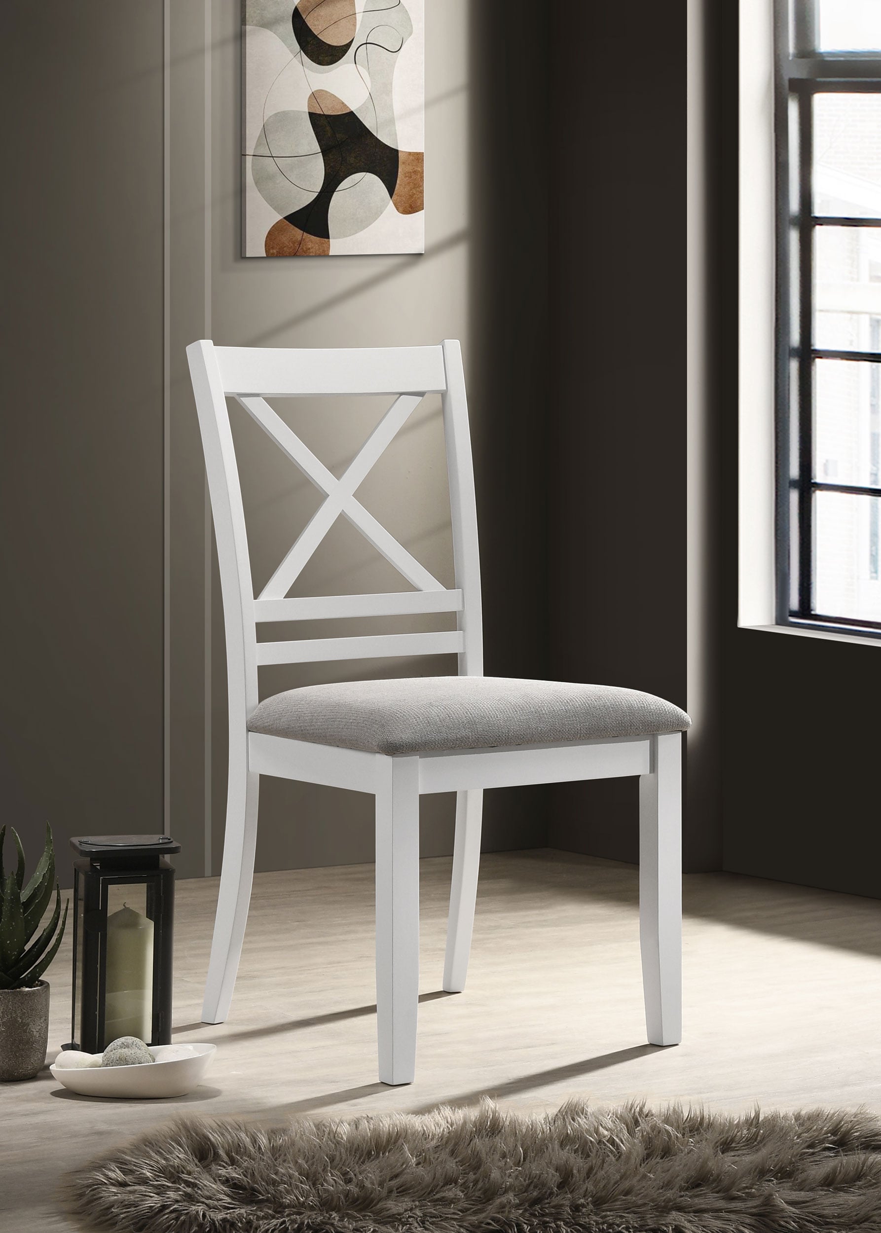 Cross Back Wood Dining Side Chair