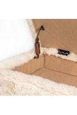 Jofran Huggy Huggy Faux Fur Accent Bench with Storage - Sand