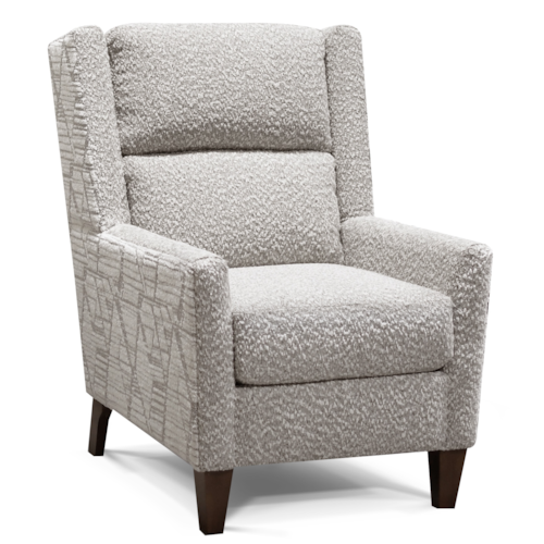 Transitional Two-Tone Accent Chair with Tapered Legs