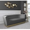 Meridian Furniture Bellini 3-Piece Grey Velvet Living Room Group