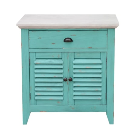 1-Drawer Nightstand  with Doors