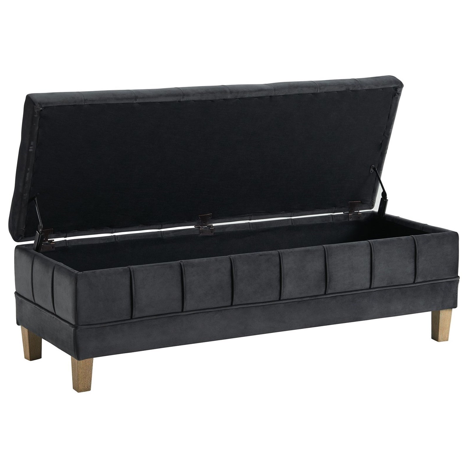 Elements International Crosby- Tufted Storage Ottoman