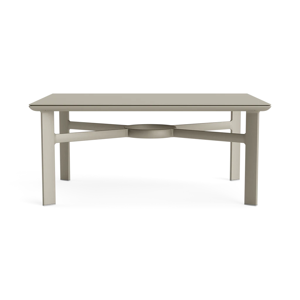 Modern 42" x 30" Aluminum Coffee Table