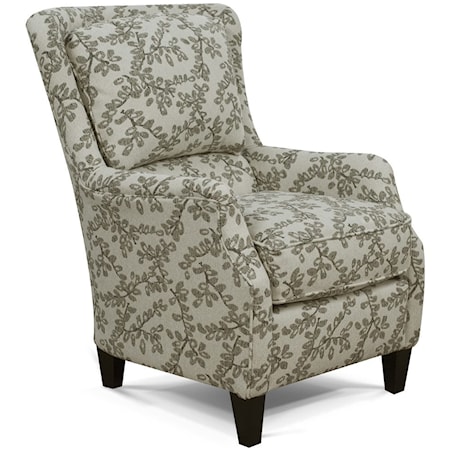 England 2910/AL Series LIVI-LIVC-189-46 Transitional Club Chair with Plush  Back, Suburban Furniture