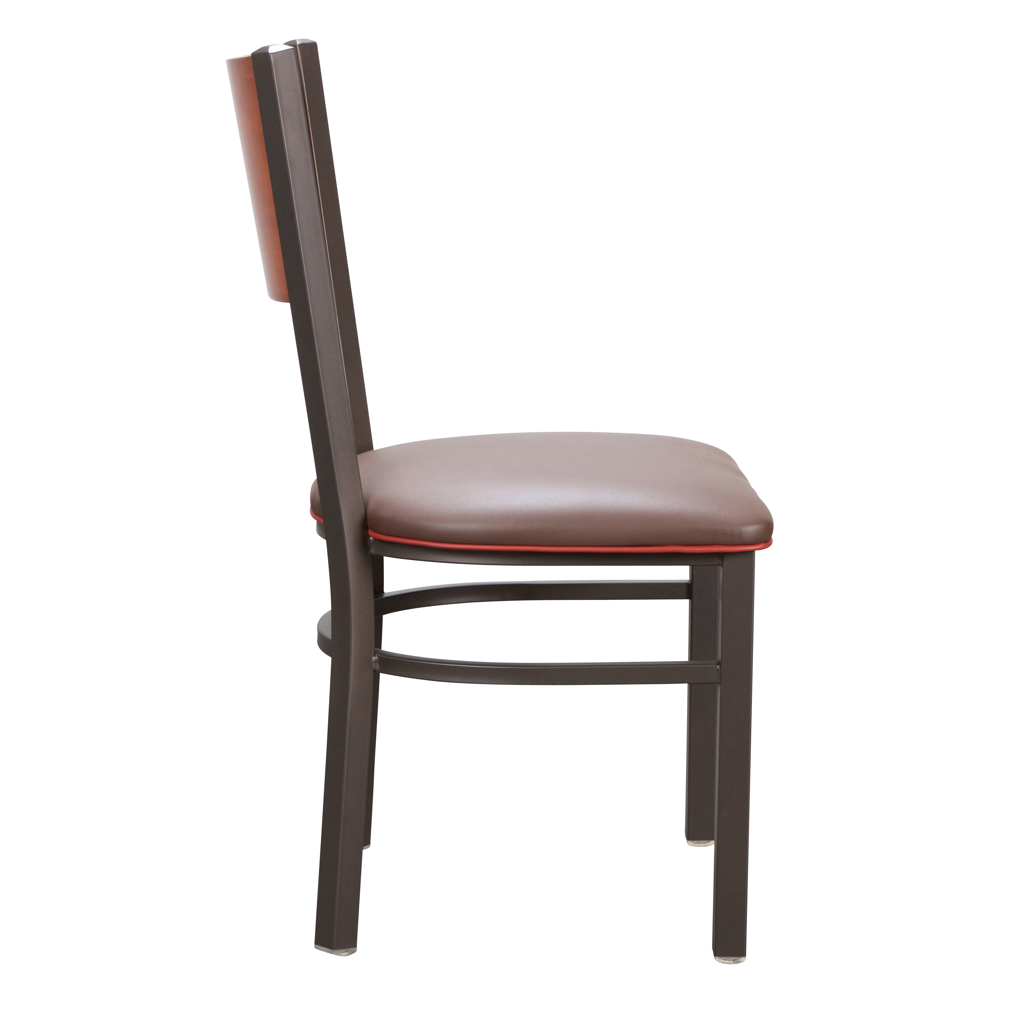 Sylas Blk Uph Mtl Side Chair W Wood Bk