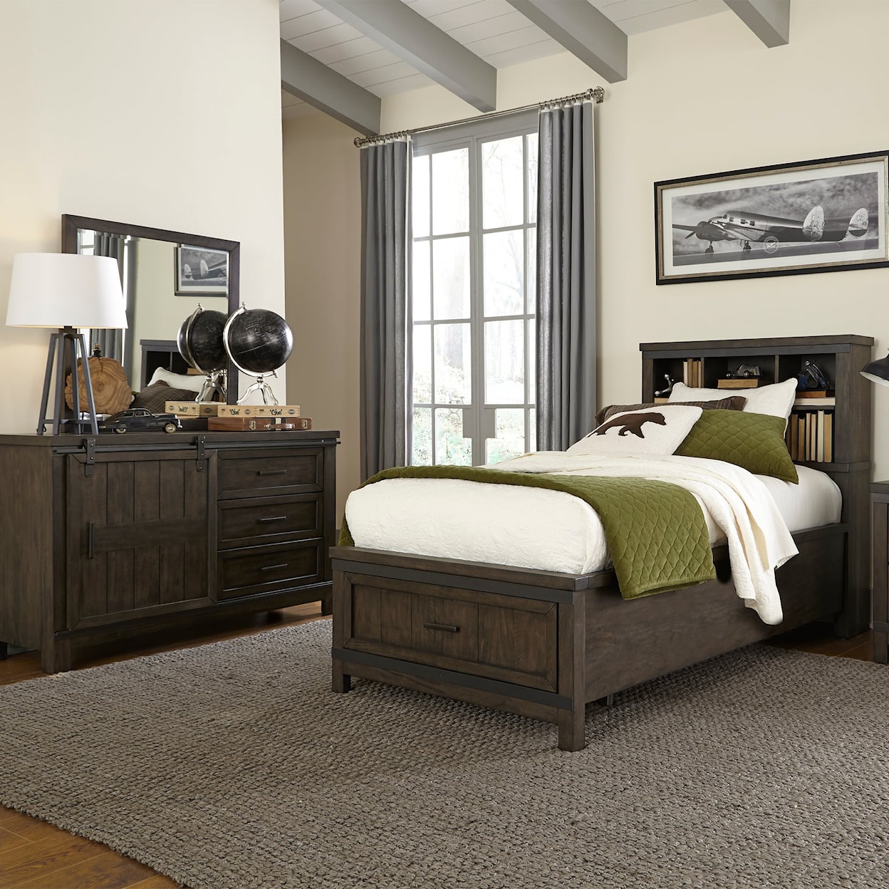 Liberty Furniture Thornwood Hills Twin Bookcase Bed