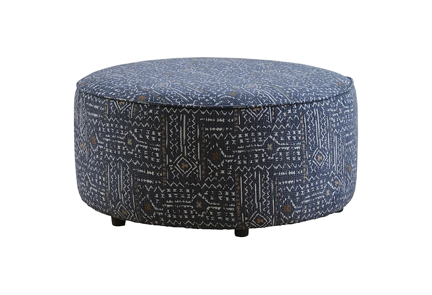 5005 HERZL DENIM LOXLEY COCONUT Cocktail Ottoman by Fusion Furniture at Rooms and Rest