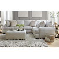 Transitional 2-Piece Sectional Sofa with Track Arms