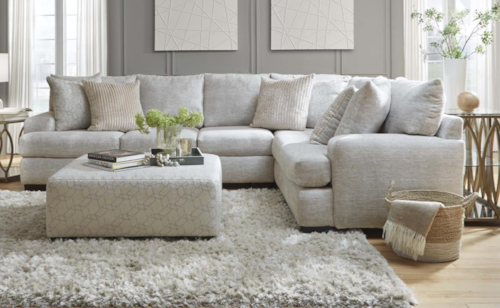Transitional 2-Piece Sectional Sofa with Track Arms
