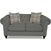 Traditional Loveseat with Rolled Arms