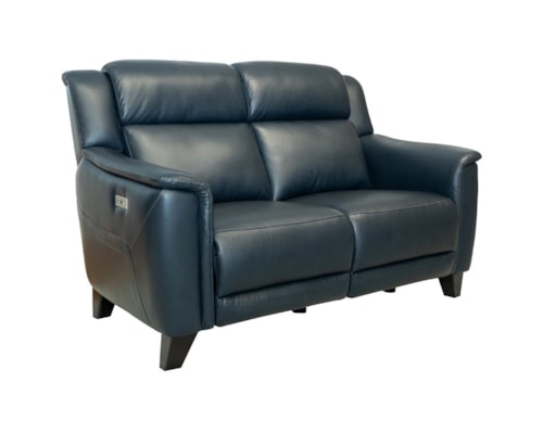 Contemporary Power Reclining Loveseat with Power Headrest