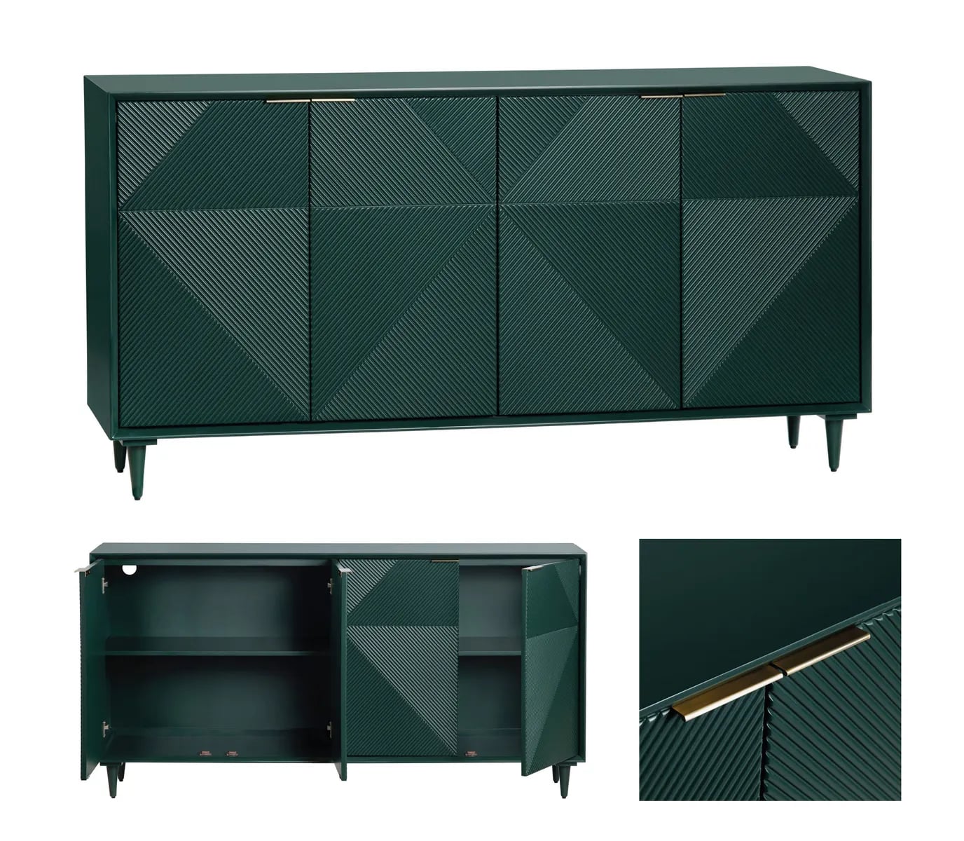 Crestview Collection Evergreen 4-Door Sideboard