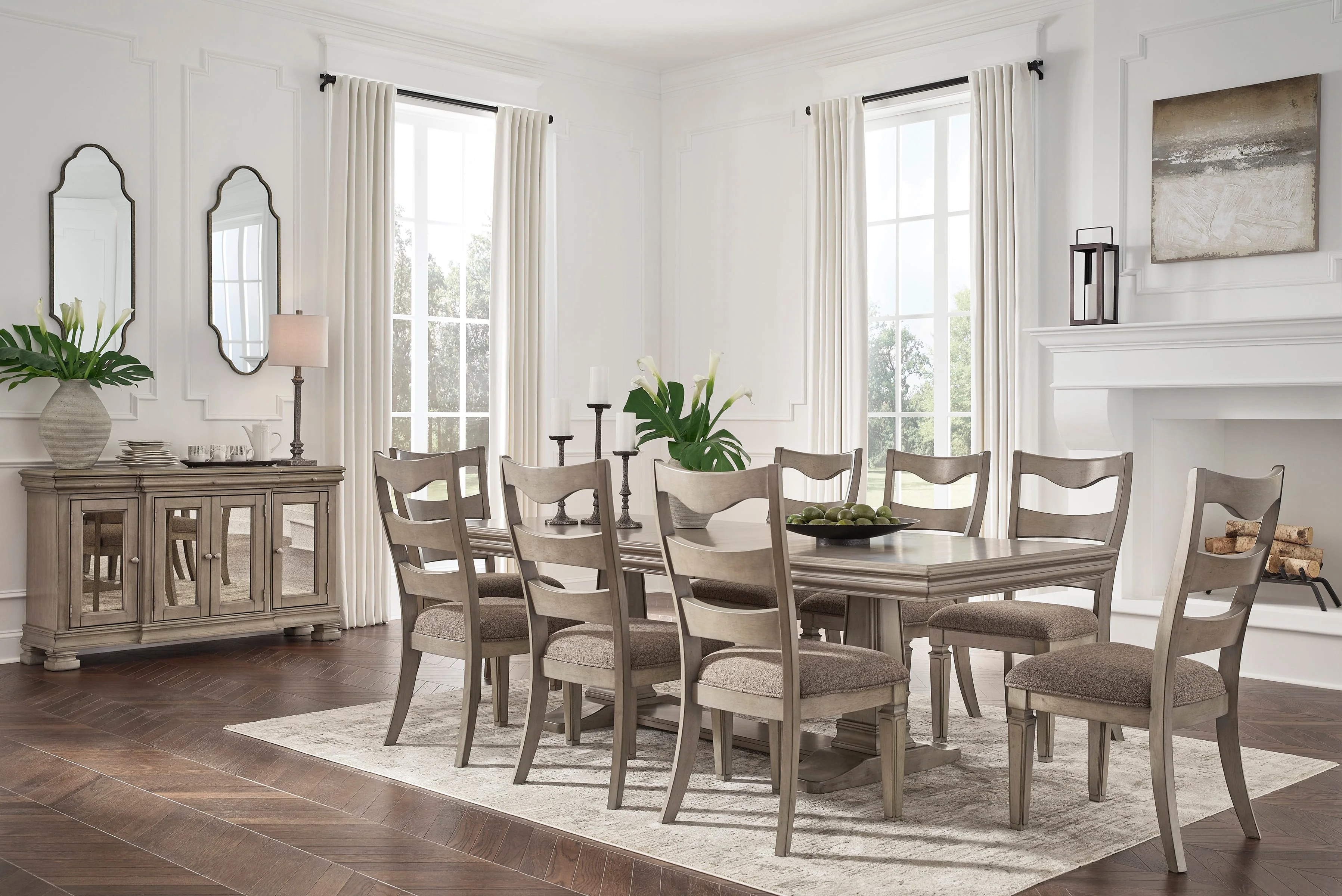 Signature Design by Ashley Lexorne D92401x8+D924D3x1+D92460x1 Dining
