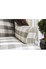 Furniture of America Christine Transitional Love Seat with Sloped Arms