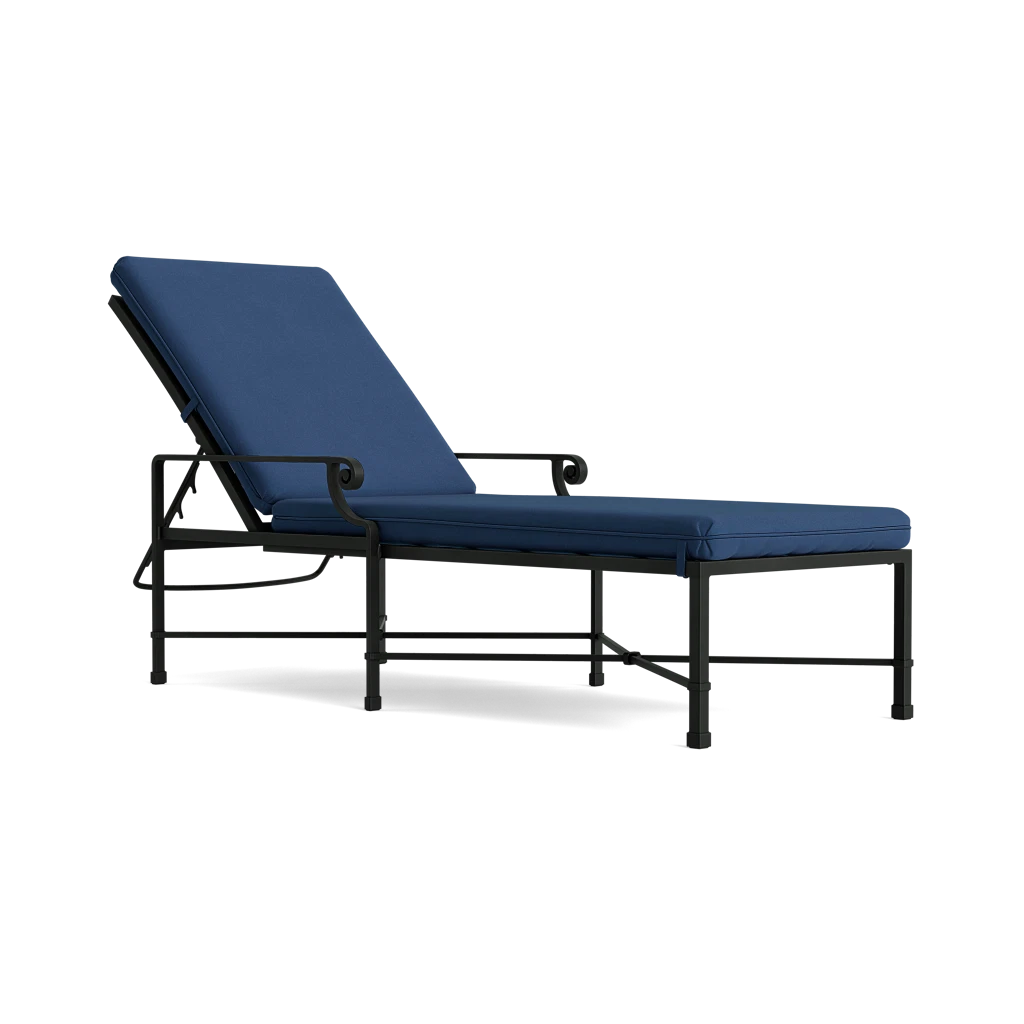 Adj. Scroll-Arm Chaise Lounge