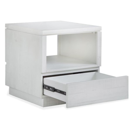 1-Drawer Rectangular End Table