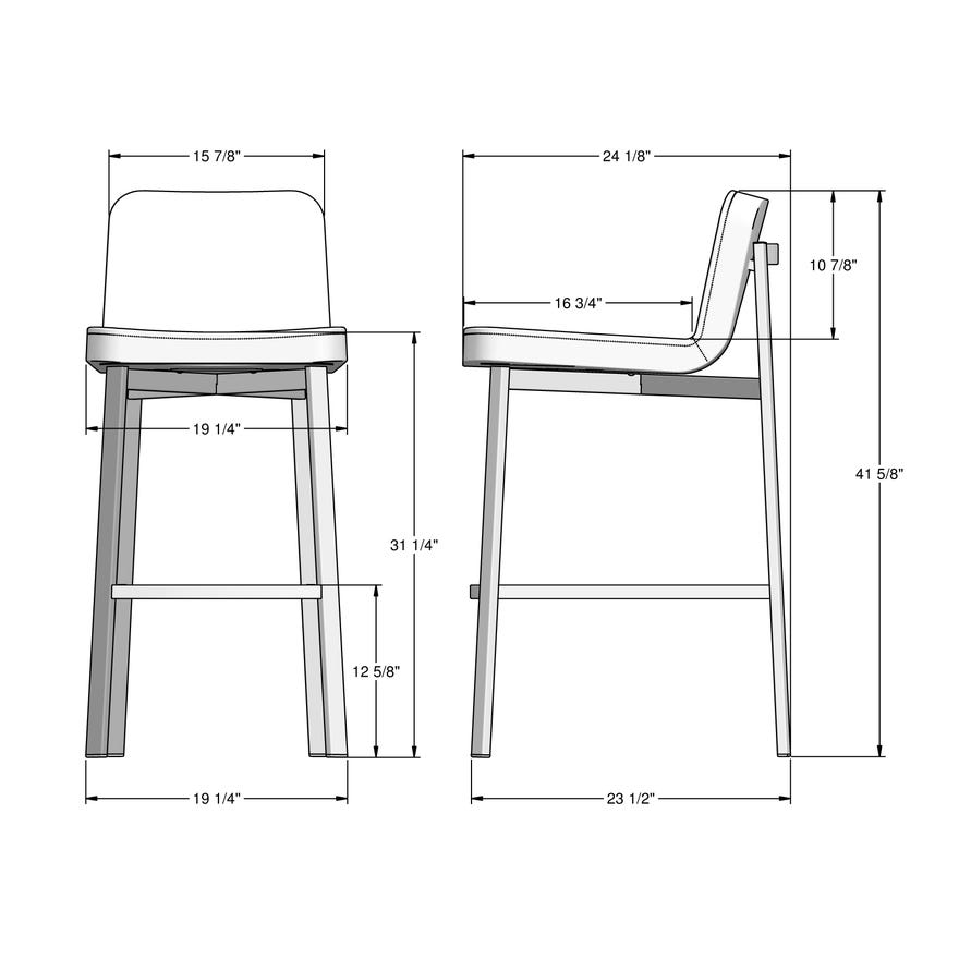 Upholstered Bar Height Stool