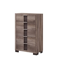 Contemporary 5-Drawer Bedroom Chest