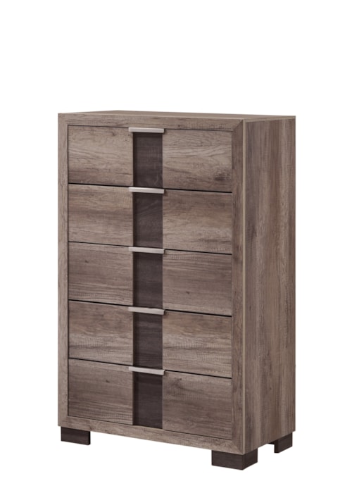 Contemporary 5-Drawer Bedroom Chest