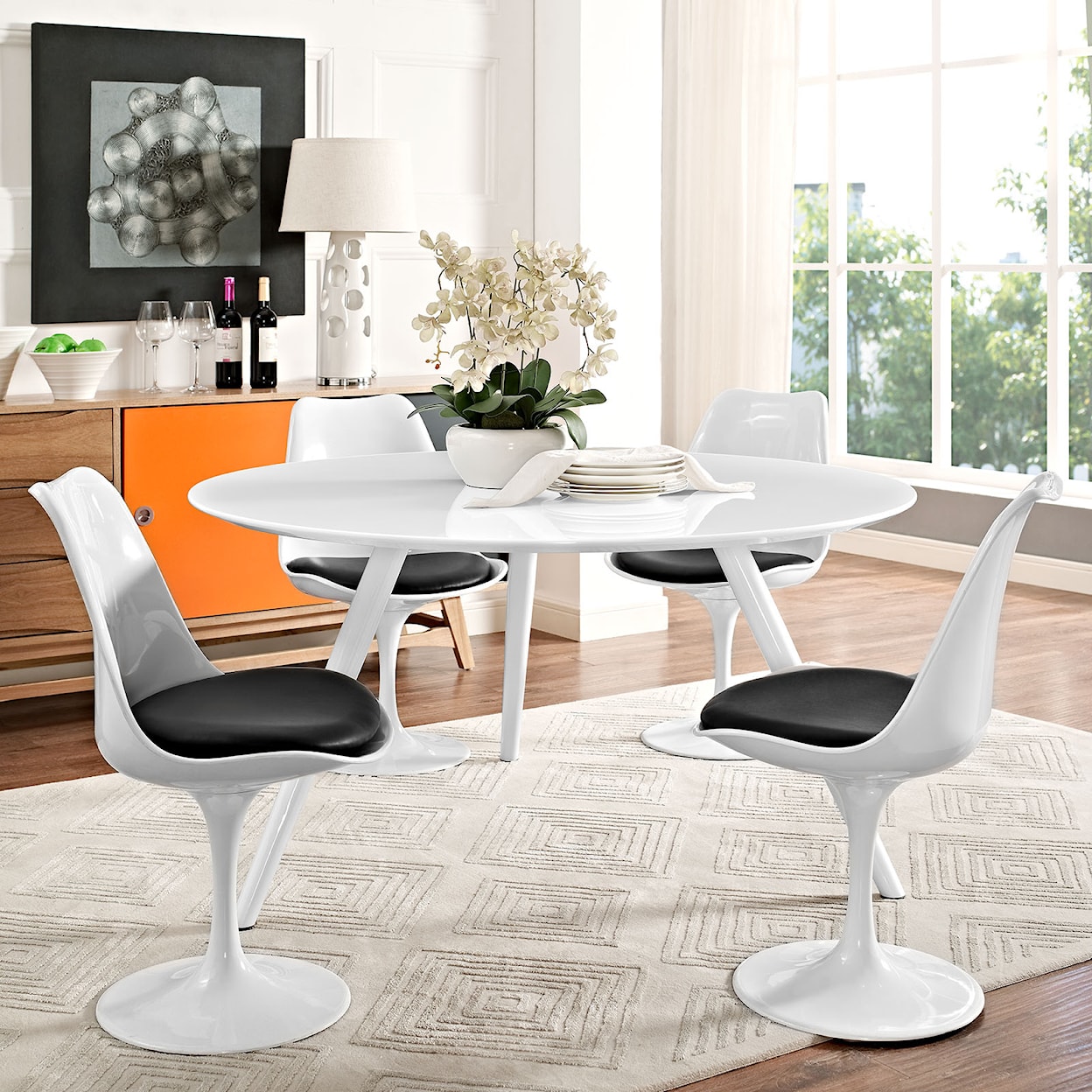 Modway Lippa 54" Round Top Dining Table