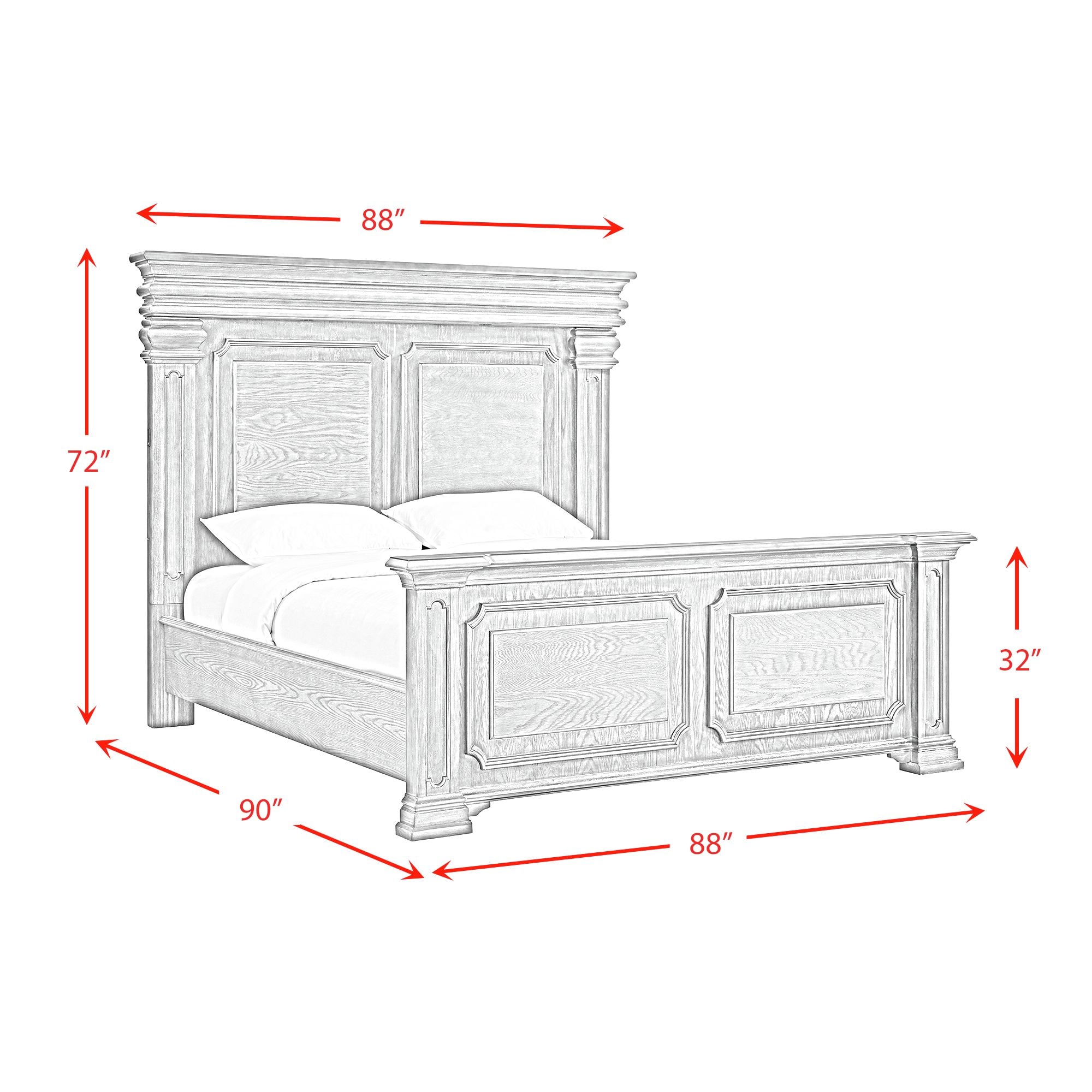 Elements International Kings Court 5-Piece King Bedroom Set