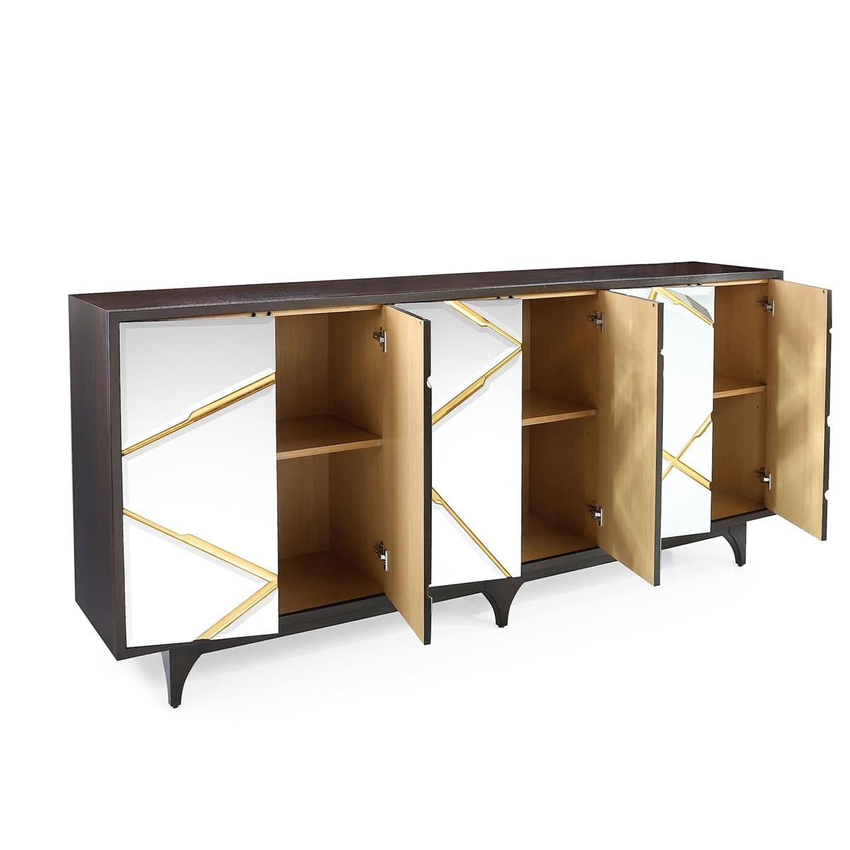 Ultramodern 6-Door Sideboard w/Adj. Shelves
