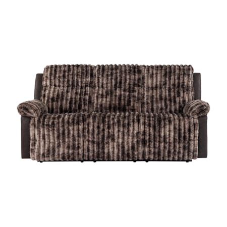 NEWARK BROWN FUR RECLINING SOFA |