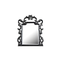 Traditional Dresser Mirror with Silver Trim Accent