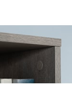 Sauder Sundar Contemporary Single-Pedestal Desk with Hutch