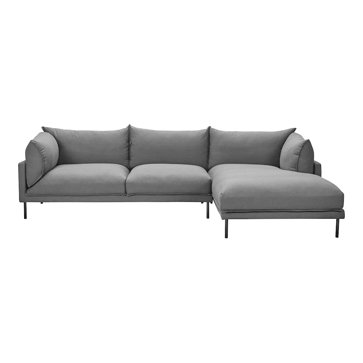 Moe's Home Collection Jamara Jamara Sectional Charcoal Right