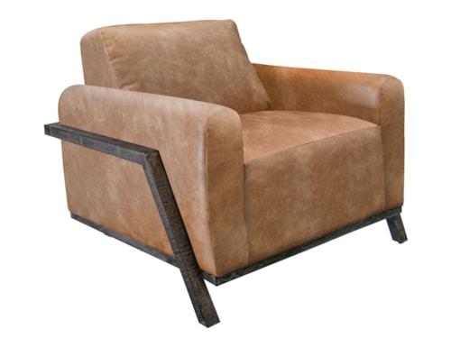 Contemporary Armchair with Throw Pillow