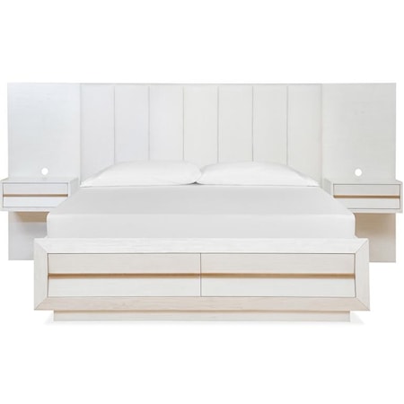 King Wall Upholstered Bed