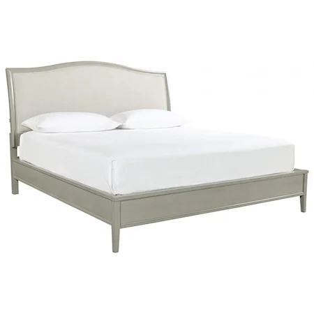 Transitional Queen Platform Bed with USB Port